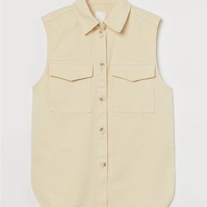 H&M sleeveless shirt jacket